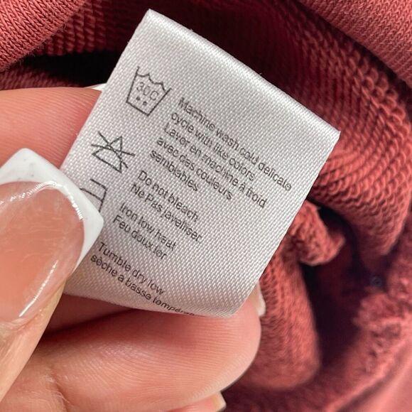 Chaser Women’s Oversized Pullover Hoodie Sweatshirt Small Rust Orange Cotton - Picture 10 of 13